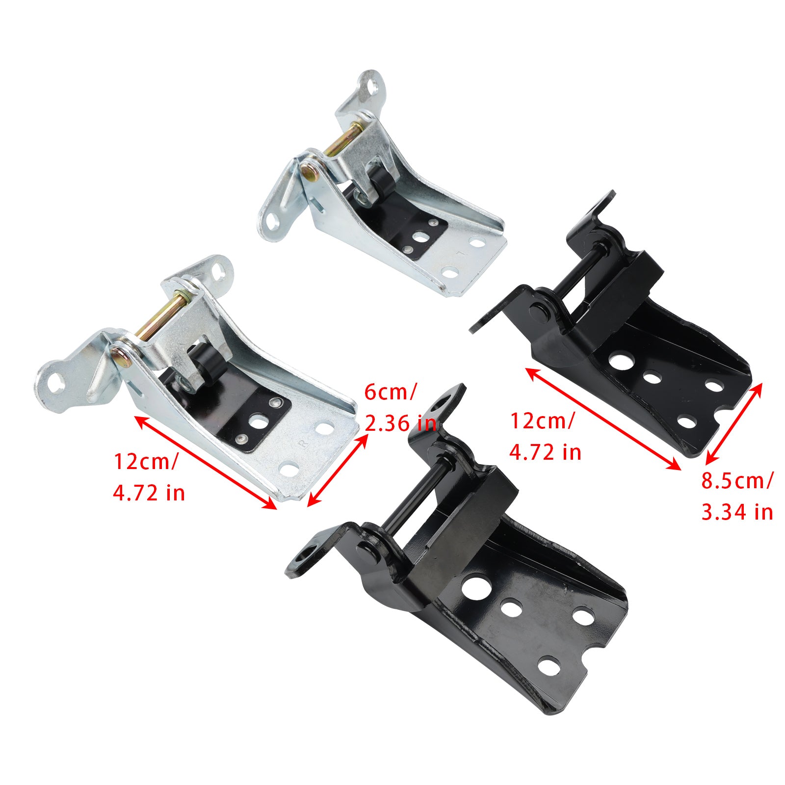 1980-1996 Ford Bronco Upper & Lower Door Hinge 4PCS Front Upper Lower ...