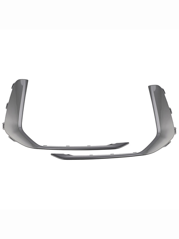 2PCS Front Fog Light Lamp Trim Fit Audi A6 C8 S-Line S6 2019-2023 Gray