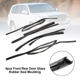 4pcs Door Glass Rubber Seal Moulding For Toyota Land Cruiser FJ80 LX450 1991-1997 Generic