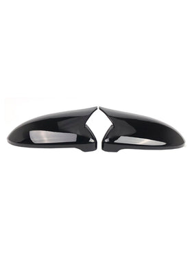 2pcs Gloss Black Door Wing Mirror Cover Caps Casing For VW Golf MK7 2015-2019