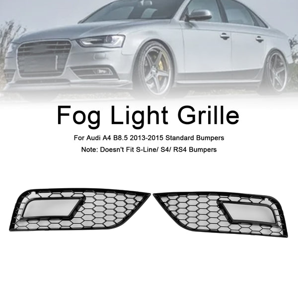 2013-2015 Audi A4 B8.5 Black Honeycomb Fog Light Cover 8K0807681K 8K0807682K Generic