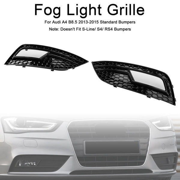 2013-2015 Audi A4 B8.5 Black Fog Light Cover Grille 8K0807681K 8K0807682K Generic