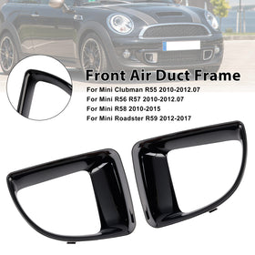 Gloss Black Front Air Duct Frame 51117255117 Fit Mini R55 R56 R57 R58 R59 JCW S