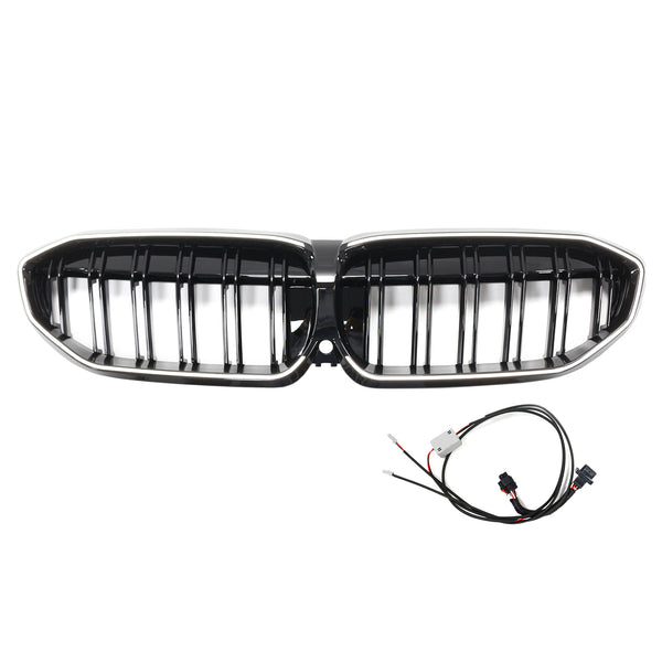 2019-2022 BMW 3 Series G20 Double Slat Black Kidney Grille 51138072085 Generic