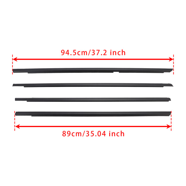 4PCS Door Glass Belt Outer Molding Weatherstrip For Suzuki Grand Vitara 09-13
