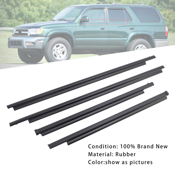 1996-2001 TOYOTA 4RUNNER 4PCS Door Glass Belt Outer Molding Weatherstrip 68161-35010 Generic
