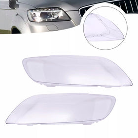2006-2015 Audi Q7 2PCS Front Headlight Glass Clear Cover 4L0941029 4L0941030 Generic