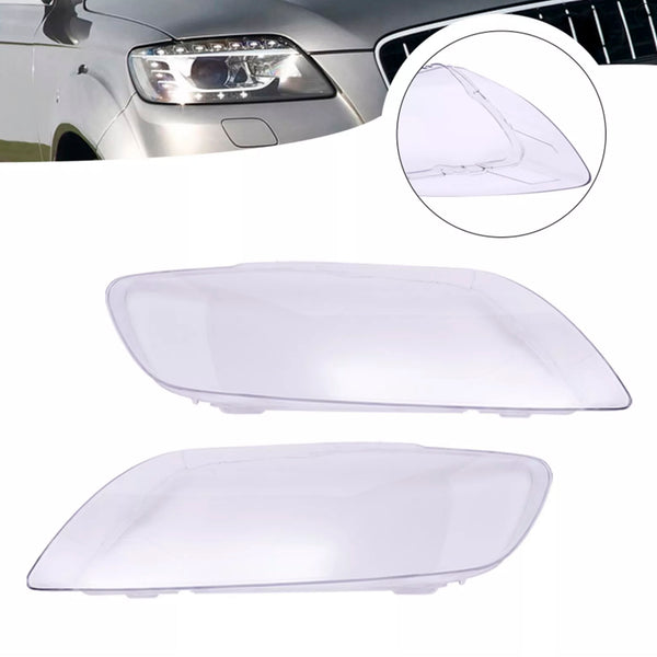 2006-2015 Audi Q7 2PCS Front Headlight Glass Clear Cover 4L0941029 4L0941030 Generic