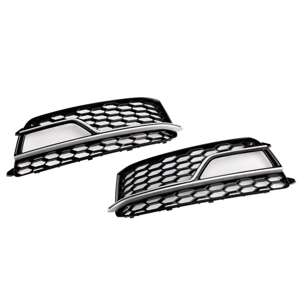 2013-2016 AUDI A5 S-Line / S5 2PCS Front Fog Lamp Black Grill Grille 8T0 807 681 K 8T0 807 682 K Generic