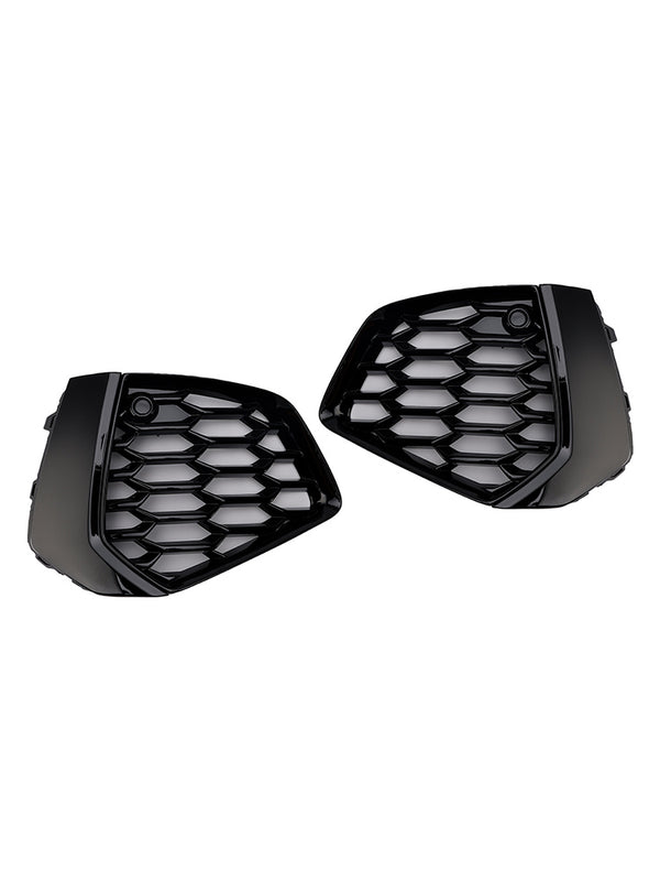 Audi A3 S-line 2021-2023 Black Front Honeycomb Fog Light Grill Cover