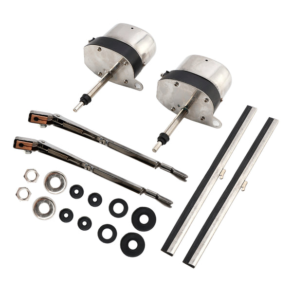 Vintage Classic Cars Hot Rods Pair of Stainless Windshield Wiper Motor Hot Street Rod 558SS, S6558 Generic