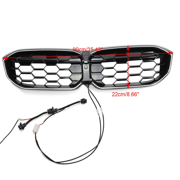 2023-2024 BMW 3 Series G20 G21 G28 Diamond Gloss Black Front Kidney Grille Mesh Generic