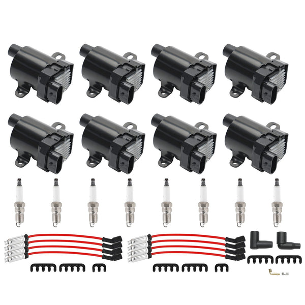 2001-2006 Chevy Silverado 2500 HD 6.0L 8Pack Ignition Coil+Spark Plug+Wires Set UF262 C1251 D585 5C1082 Generic