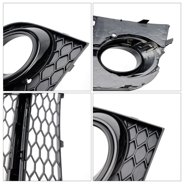 2011-2014 Audi TT MK2 S-LINE TTS Honeycomb Front Bumper Fog Light Grille 8J0807681KT94 8J0807682KT94 Generic