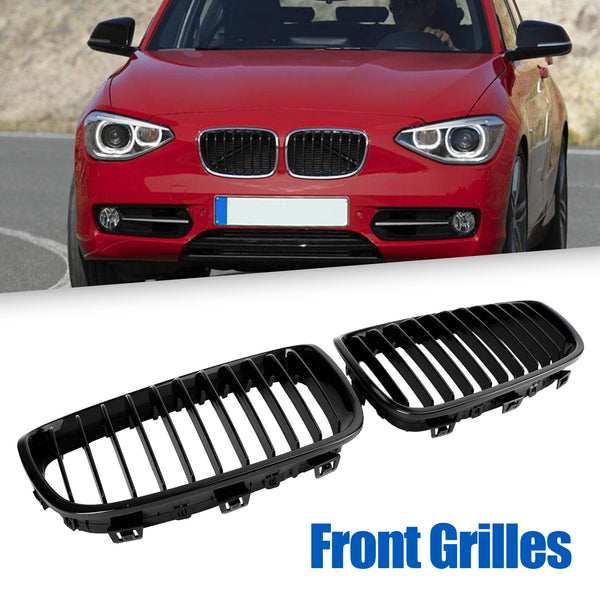 2012-2014 BMW 1-Series F20 F21 3-Door Pre-facelift 2PCS Front Bumper Kidney Grill 551137239021 51137262119 Generic