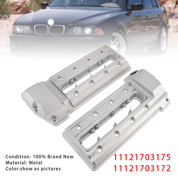 1998-2003 BMW 540i E39 V8 4.4L Left+Right Engine Valve Cover 11121703175 11121703172 Generic