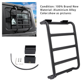 Rear Window Ladder For Jeep Wrangler JL JLU Luggage Ladder Rack 2018-2024