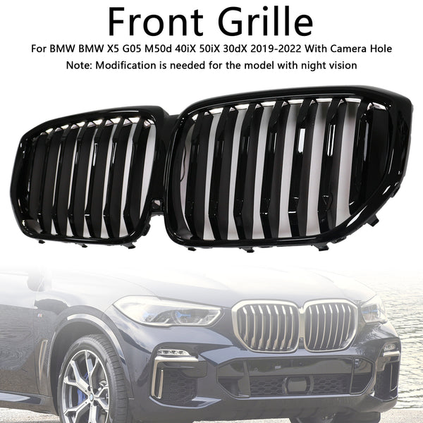 2019-2022 BMW X5 G05 M-Performance Gloss Black Front Kidney Grille Grill 51137454887 Generic