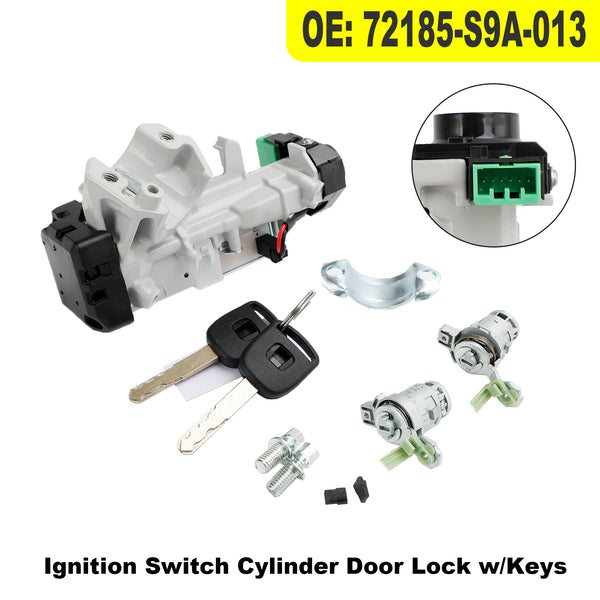2002-2006 Honda CR-V 2.4L Ignition Switch Cylinder Door Lock 72185-S9A-013 Generic
