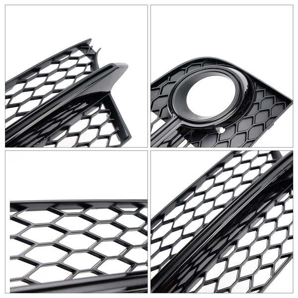 2011-2014 Audi TT MK2 S-LINE TTS Honeycomb Front Bumper Fog Light Grille 8J0807681KT94 8J0807682KT94 Generic