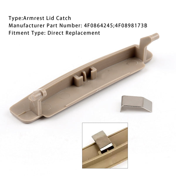 2005-2011 Audi A6 C6 Beige Console Center Armrest Lid Latch 4F0864245 4F0898173B Generic