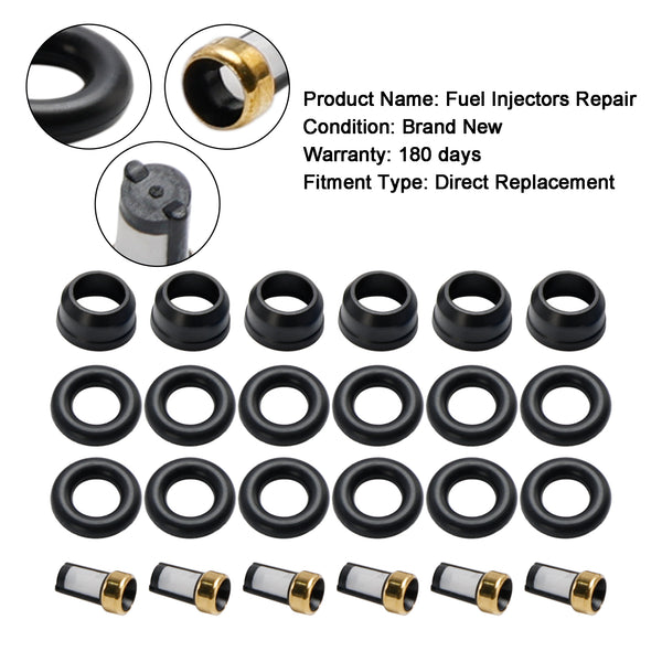 2000-2004 Oldsmobile Alero Silhouette 6Pcs Fuel Injector Repair Kit O-Rings FJ318 Generic