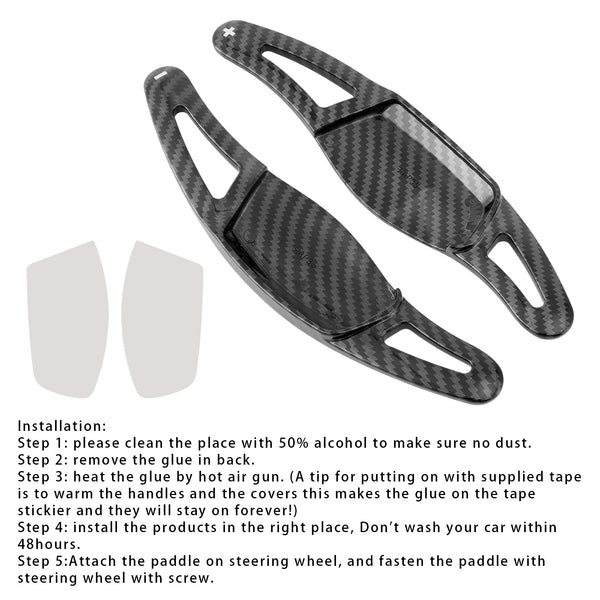 Carbon Look Steering Wheel Paddle Shifter Extension For Suzuki Swift Vitara