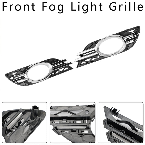 2008-2009 Mercedes-Benz E-Class W211 E300 Front Fog Light Grill Chrome Trim Cover Set 2118850822 Generic