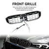 2023-2024 BMW 3 Series G20 G21 G28 Diamond Black Silver Front Kidney Grille Mesh Generic