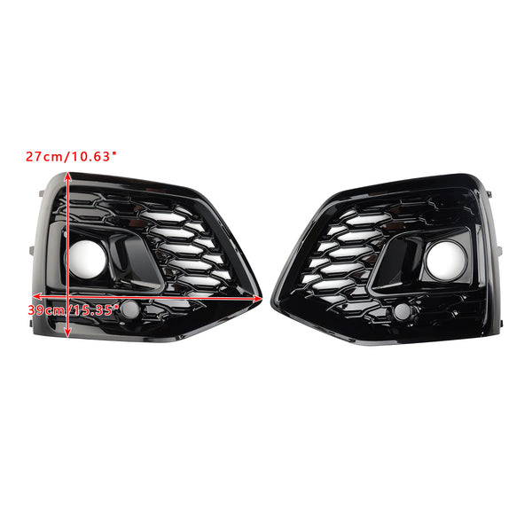 RSQ5 Style Front Fog Lamp Grille Cover Fit Audi Q5 SQ5 S-Line 2021-2025 Black