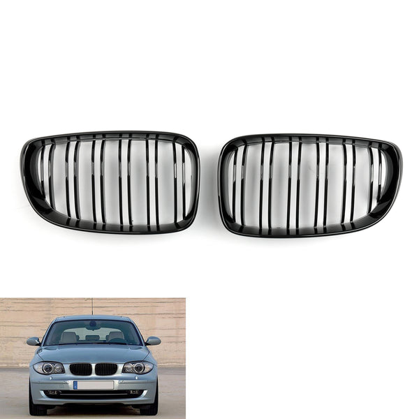 2008-2012 BMW E81 3-Door Facelift Gloss Black Front Grille Generic