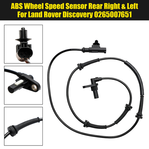 Land Rover Discovery ABS Wheel Speed Sensor Rear Right & Left 0265007651 Generic