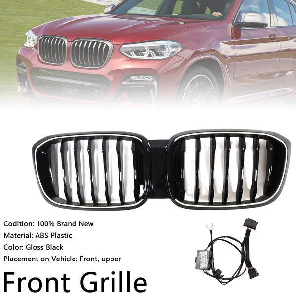 2018-2021 BMW X4 G02 X3 G01 G08 Gloss Black Front Kidney Mesh Grill Grille 51138469959 Generic