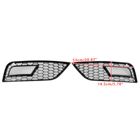 2013-2015 Audi A4 B8.5 Black Honeycomb Fog Light Cover 8K0807681K 8K0807682K Generic
