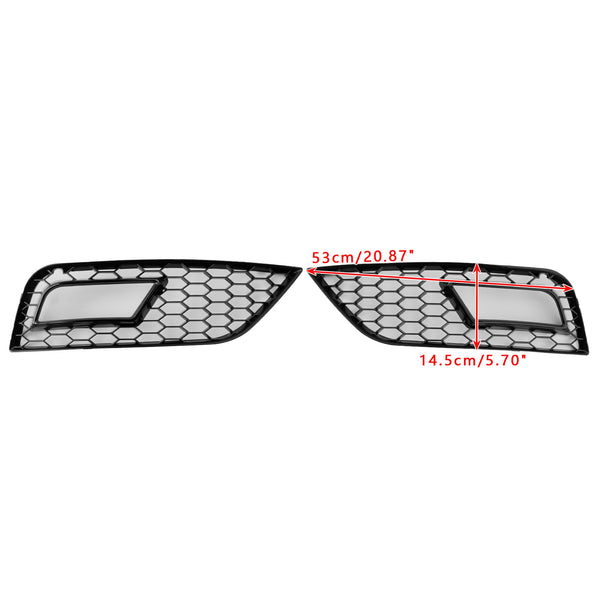 2013-2015 Audi A4 B8.5 Black Honeycomb Fog Light Cover 8K0807681K 8K0807682K Generic