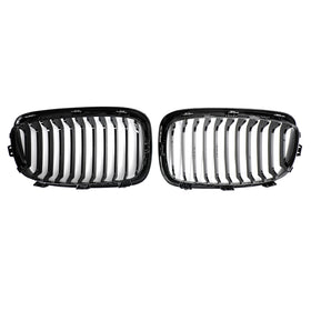 2012-2014 BMW 1-Series F20 F21 3-Door Pre-facelift 2PCS Front Bumper Kidney Grill 551137239021 51137262119 Generic