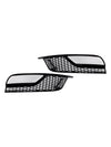 Gloss Black Front Fog Light Grill Covers Fit Audi A3 8V Sedan 2013-2016