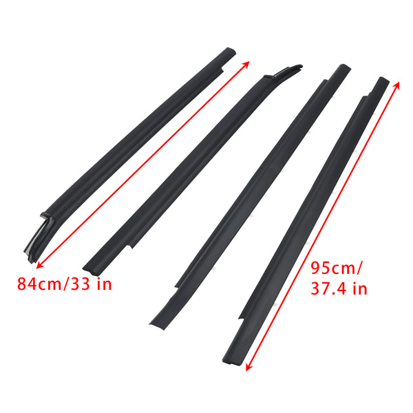 2000-2006 Toyota Tundra Double Cab 4pcs Weatherstrip Outer Lower Window 75720-0C010 75710-0C010 Generic