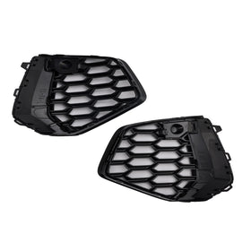 Audi A3 S-line 2021-2023 Black Front Honeycomb Fog Light Grill Cover
