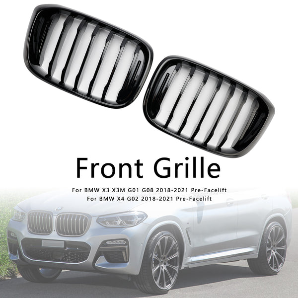 2018-2021 BMW X4 G02 X3 G01 G08 Gloss Black Front Kidney Grille Mesh Grill 51138469959 Generic