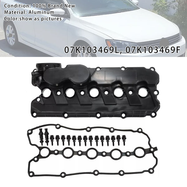2006-2014 VW Jetta 2.5L Engine Valve Cover w/Gasket Bolts Cap 07K103469F Generic