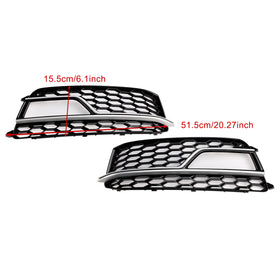 2013-2016 AUDI A5 S-Line / S5 2PCS Front Fog Lamp Black Grill Grille 8T0 807 681 K 8T0 807 682 K Generic