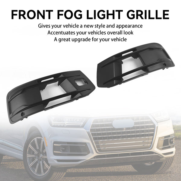2016-2019 Audi Q7 Front Bumper Cover Fog Light Bezel Insert Grill Grille Generic