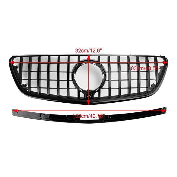 2015-2019 Mercedes Benz Vito W447 GT Stlye Gloss Black Front Bumper Grill Grille Generic