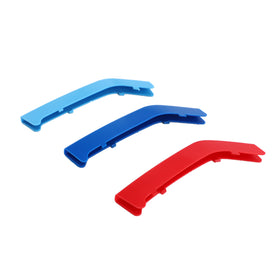 BMW 3 Series ( 8 Grilles One Side ) Tri-Colour Front Grille Grill Cover Strips Clip Trim Generic