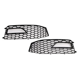 2013-2015 AUDI A4 S-line S4 2PCS Bumper Fog Light Lamp Cover Grille 8K0 807 682M 8K0 807 681L Generic