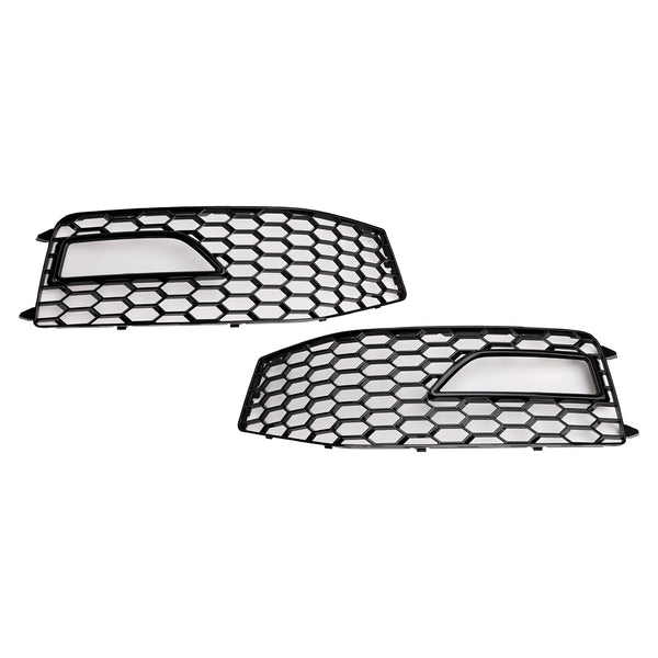 2013-2015 AUDI A4 S-line S4 2PCS Bumper Fog Light Lamp Cover Grille 8K0 807 682M 8K0 807 681L Generic