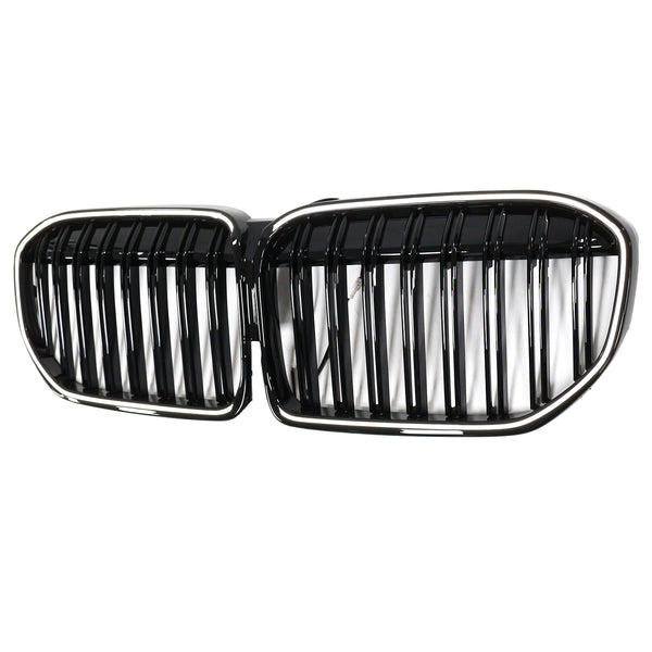 2019-2022 BMW 7 Series G11 G12 Double Slat Gloss Black Front Grill Grille Generic