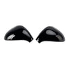 Side Mirror Covers Rearview Housing Bright Black for Peugeot 207 Hatchback