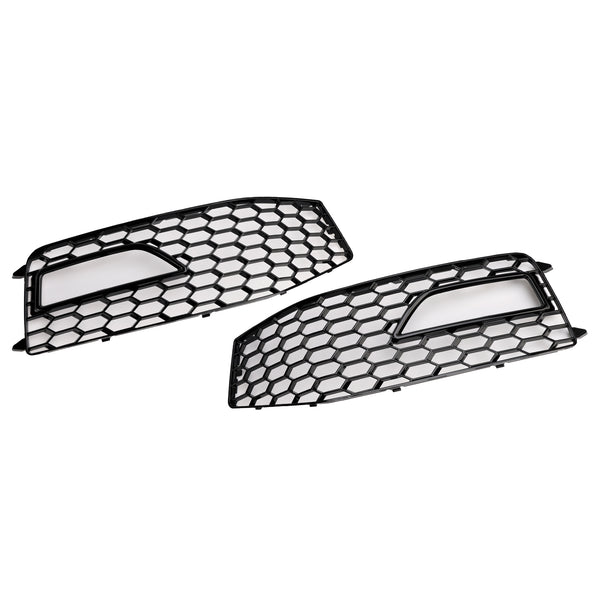2013-2015 AUDI A4 S-line S4 2PCS Bumper Fog Light Lamp Cover Grille 8K0 807 682M 8K0 807 681L Generic
